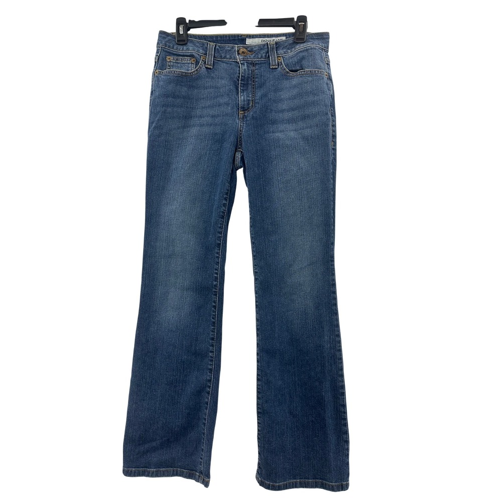 DKNY Jeans Bootcut Women 8S Blue Excellent‎ Medium Wash Mid Rise Denim KCMUJ448